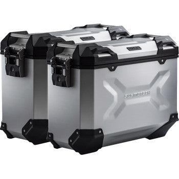 SW-MOTECH TRAX ADV Aluminum Case System - Silver - Honda CB/CBR/NX 500 '13-'24 KFT.01.400.70001/S