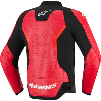 ALPINESTARS GP Force v2 Airflow Leather Jacket - Red/Red Fluo - US 42 / EU 52 3100326-3155-52