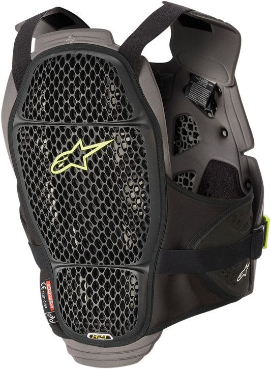 ALPINESTARS A-4 Max Chest Guard - Black/Anthracite/Yellow Fluo - XL/2XL 67015201155XL2X
