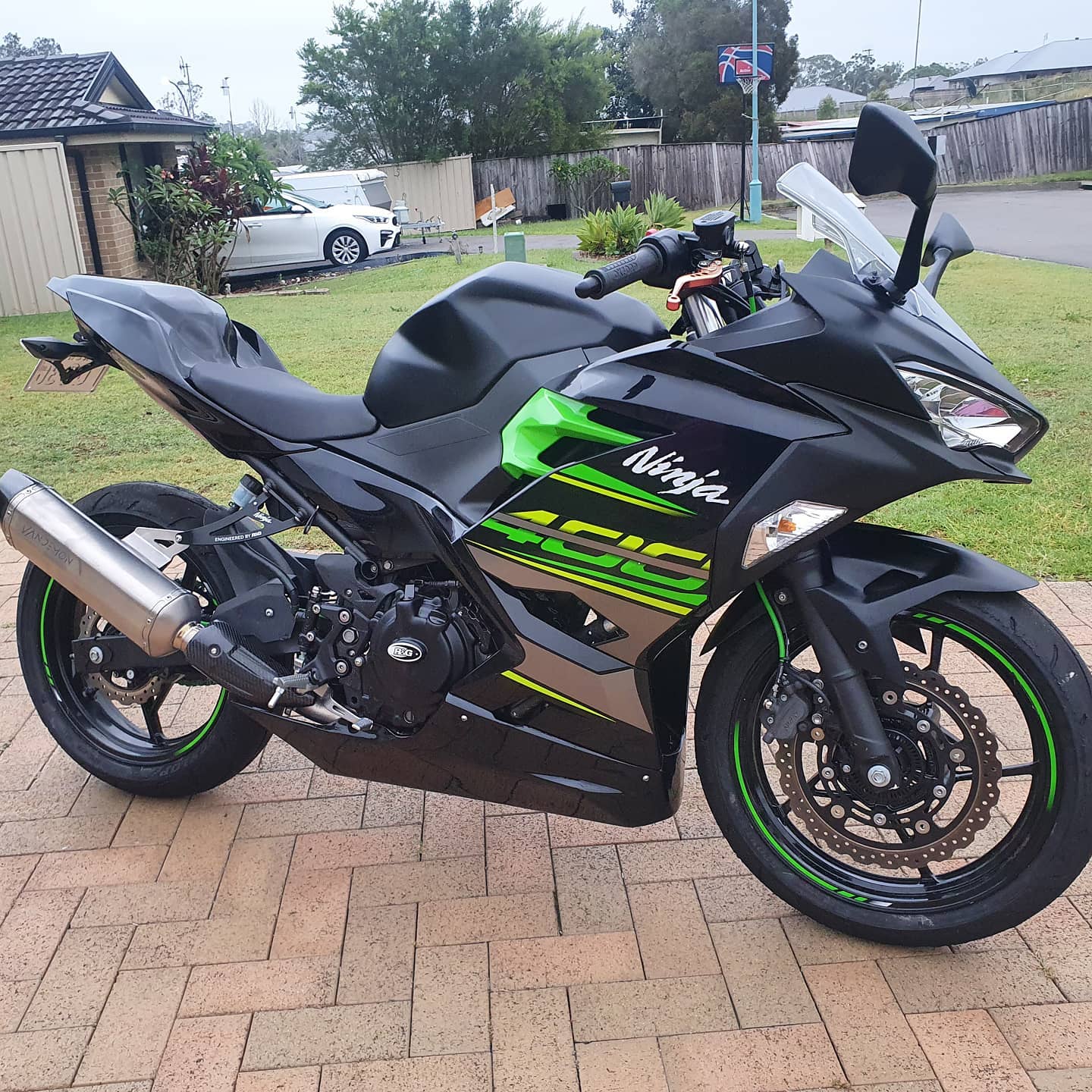 Vandemon  Titanium Exhaust System  Z400 & Ninja 400 2018-2025/500  KAWANJA400TIEXHA