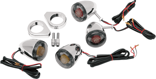 DRAG SPECIALTIES Turn Signal Kit - Red/Smoke 12-0212