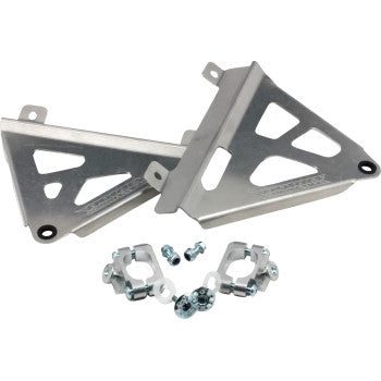 WORKS CONNECTION Radiator Brace Set - Silver - Yamaha 18-073