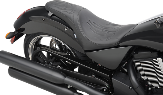 DRAG SPECIALTIES Predator Seat - Flame Stitched - Vegas 0810-1597