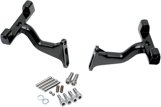 DRAG SPECIALTIES Passenger Footboard Raised Mount - Black P17-0407B