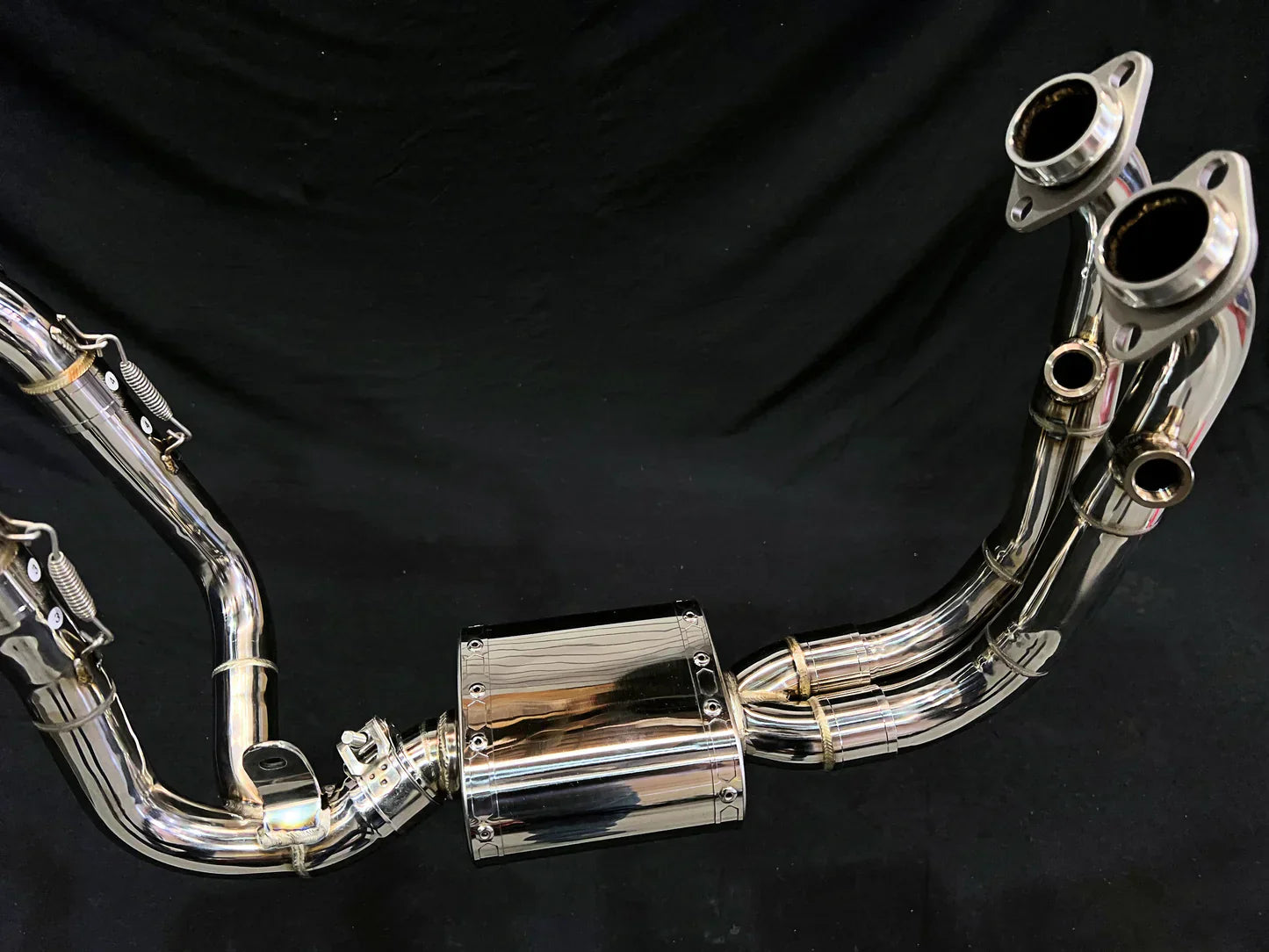 Vandemon CFMOTO single-sided swingarm  450SR-S 2023-2024 Stainless Steel / Titanium High Mount Exhaust System CFMOTO450SRSHMEXHC VA-8