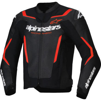 ALPINESTARS GP Force v2 Airflow Leather Jacket - Black/Red Fluo - US 44 / EU 54 3100326-1030-54