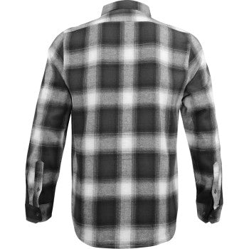 THROTTLE THREADS Drag Specialties Flannel 25 Shirt - Black/Gray - XL DRG33ST61GYXR