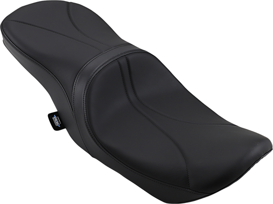 DRAG SPECIALTIES Low Touring Seat - Mild Stitched - Ness Winged Tanks - FL '08-'22 0801-1077