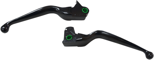 DRAG SPECIALTIES Lever Set - Black H07-0596MB