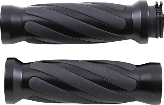 DRAG SPECIALTIES Grips - Twisted - Matte Black 17-0543MBD