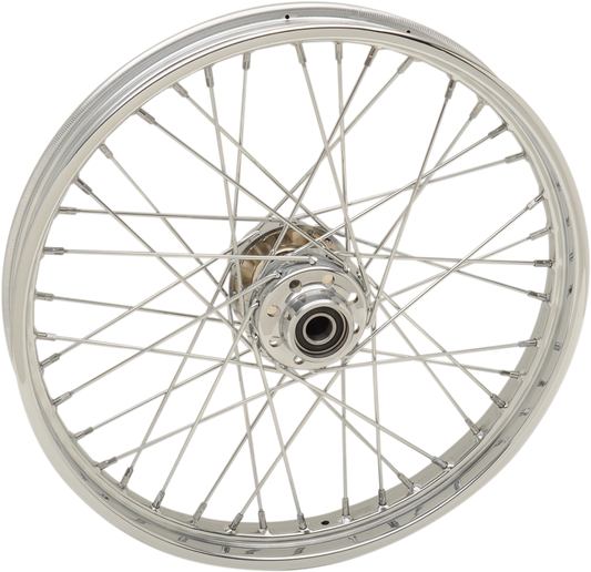 DRAG SPECIALTIES Front Wheel - Single Disc/ABS - Chrome - 21"x2.15" - '08-'17 Softail 64558