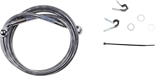 DRAG SPECIALTIES Brake Line - Front - +10" - Stainless Steel - XL 660310-10