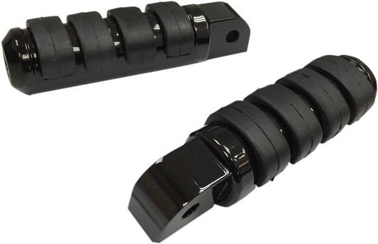 DRAG SPECIALTIES Passenger Soft-Ride Black Foot Pegs - Softail P17-0341ISGB