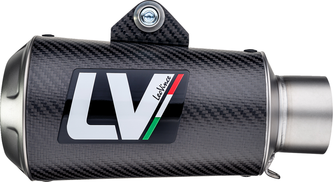 LEOVINCE LV-10 Slip-On Muffler - Carbon Fiber Scrambler   2021-2022 15250C