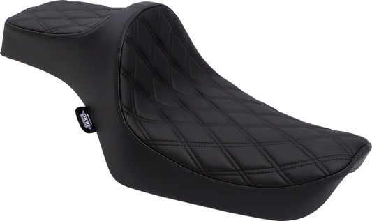 DRAG SPECIALTIES Predator III Seat - Double Diamond - Black Stitching NO RUBBER BUMPERS 0804-0732