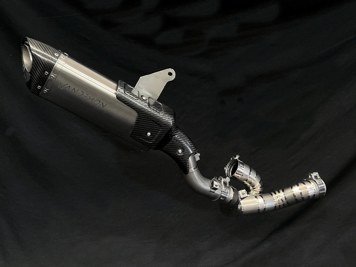 Vandemon Ducati Multistrada V4 Titanium Slip-On Muffler & Cat-Delete 2021-2025  DUCV4MTSTIMUFFC VA-33