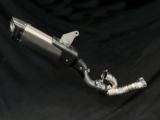 Vandemon Ducati Multistrada V4 Titanium Slip-On Muffler & Cat-Delete 2021-2025  DUCV4MTSTIMUFFC VA-33