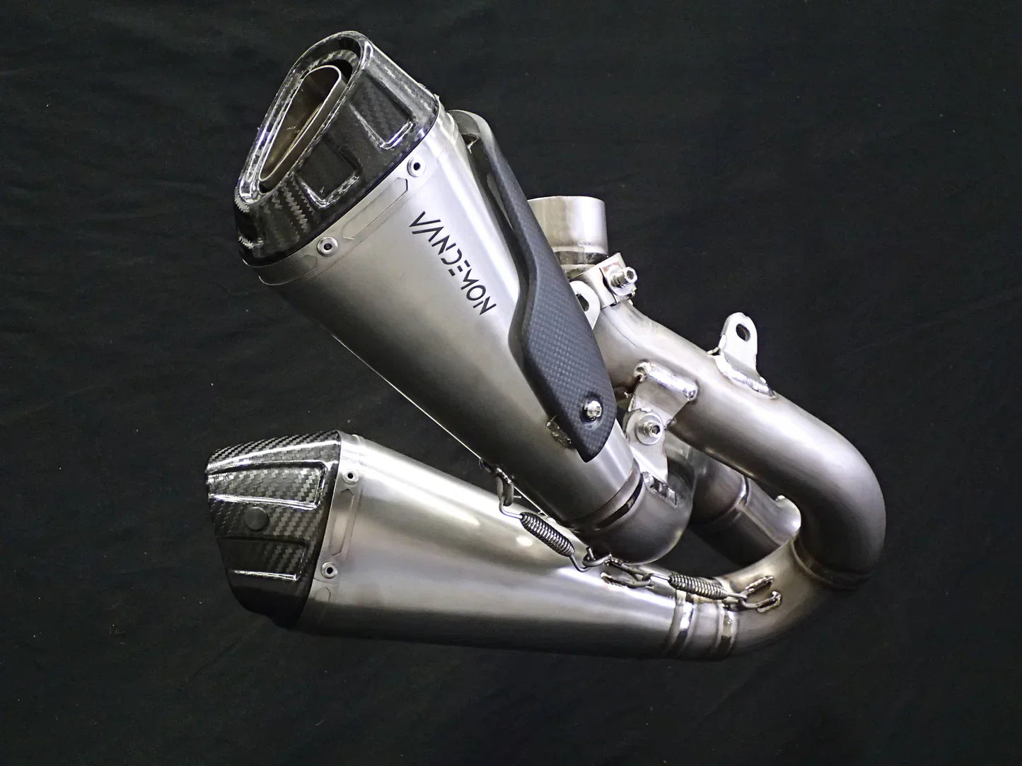 Vandemon  Ducati Panigale & Streetfighter V4S/V4R Vandemon All Titanium Slip-On 2018-24 DUCV4SFTIMUFLMB