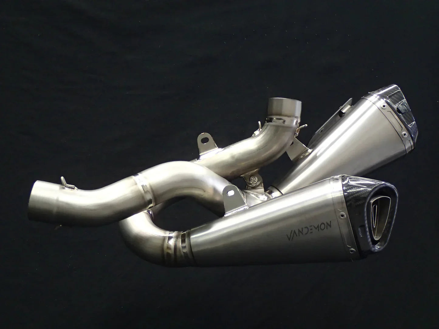 Vandemon  Ducati Panigale & Streetfighter V4S/V4R Vandemon All Titanium Slip-On 2018-24 DUCV4SFTIMUFLMB