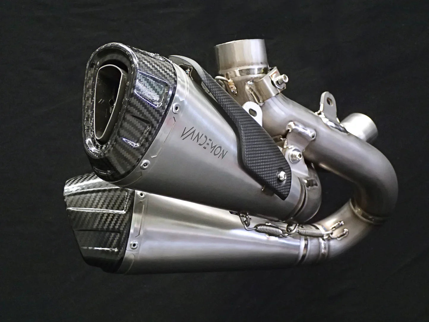 Vandemon  Ducati Panigale & Streetfighter V4S/V4R Vandemon All Titanium Slip-On 2018-24 DUCV4SFTIMUFLMB