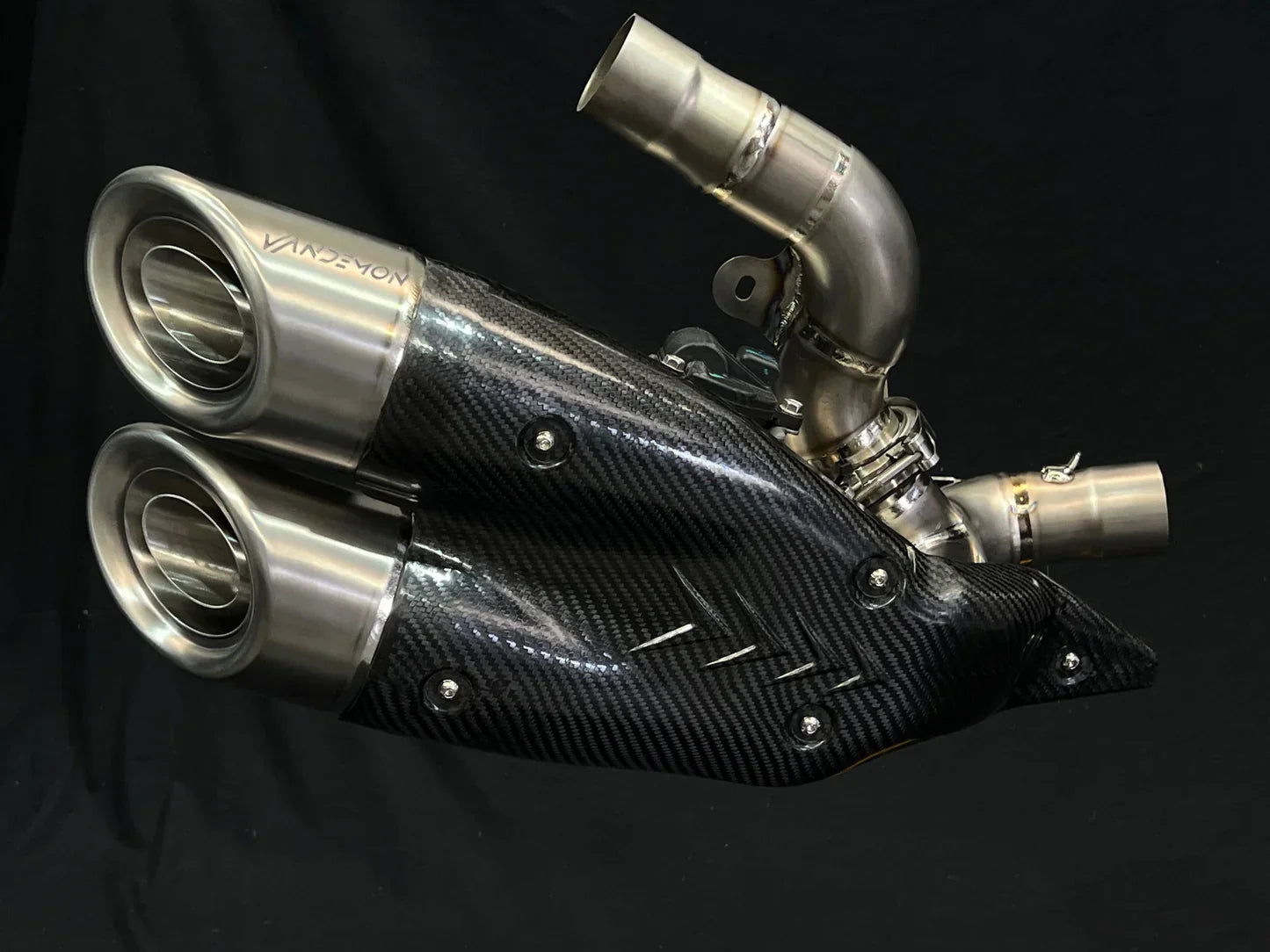 Vandemon  Ducati X Diavel & Diavel S 1260 2016 -2022 Bimodal Stealth Titanium Slip-On  DUCDVLTITANEXHWVA