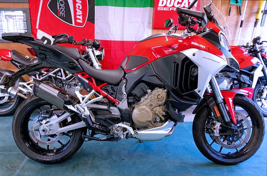 Vandemon Ducati Multistrada V4 Titanium Slip-On Muffler & Cat-Delete 2021-2025  DUCV4MTSTIMUFFC VA-33
