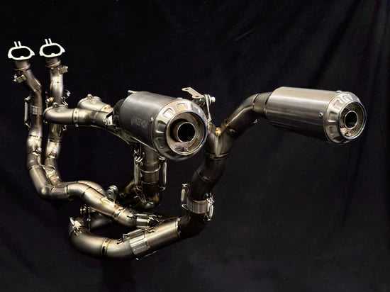 Vandemon Ducati Panigale V4,V4S,V4R & Streetfighter V4 2018-24 Titanium High Mount Exhaust System  DUCV4PANHMEXHMESA VA-124