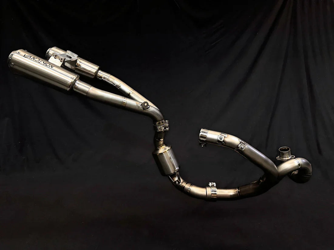 Vandemon Ducati Scrambler 1100 Pro 2021-24  Full Titanium Exhaust System DUC1100SCRTIEXBRA VA-127
