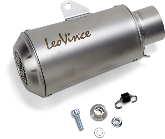 LEOVINCE 54mm Universal LV-10 Slip-On Muffler - Stainless Steel 9746U