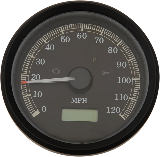 DRAG SPECIALTIES 3-3/8" MPH Programmable Electronic Speedometer - Black Bezel - Black Face W/NOT CANCEL TURN SIGNALS T21-69A3BBDS