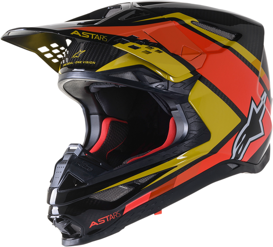 ALPINESTARS Supertech M10 Helmet - Meta 2 - MIPS® - Black/Yellow/Orange - 2XL 8300422-1549-2X