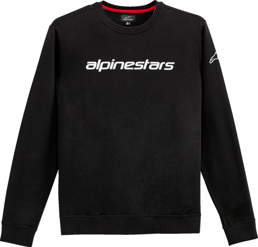 IN STOCK ALPINESTARS Linear Crew Fleece - Black/White - Medium 1212513241020M