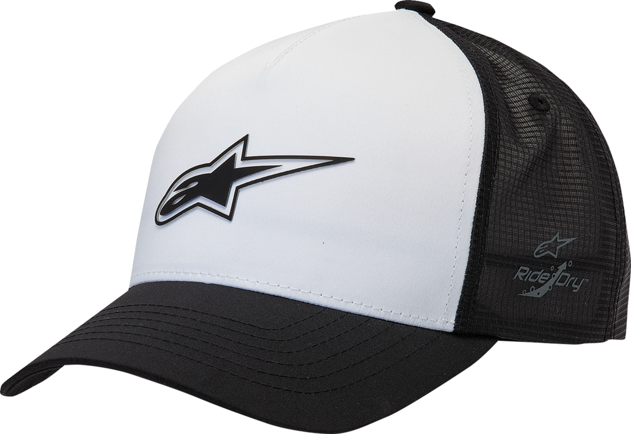 IN STOCK ALPINESTARS Advantage Tech Trucker Hat - White/Black - One Size 1212811602010OS