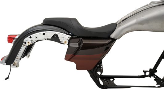 DRAG SPECIALTIES Predator Seat - Mild Stitched - Yaffe Gas Tank - FL '08-'22 0801-1073