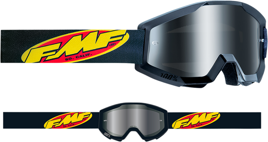 FMF PowerCore Goggles - Core - Black - Silver Mirror F-50051-00003 2601-3010