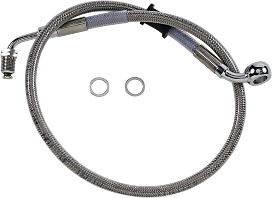 DRAG SPECIALTIES Brake Line - Front (Upper) - Stainless Steel 618604