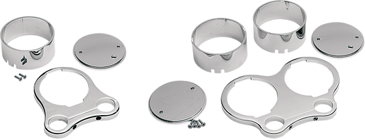 DRAG SPECIALTIES 1.25" T-Bar Single Gauge Mount - Chrome - For '00-'20 OEM Style Gauges 373864