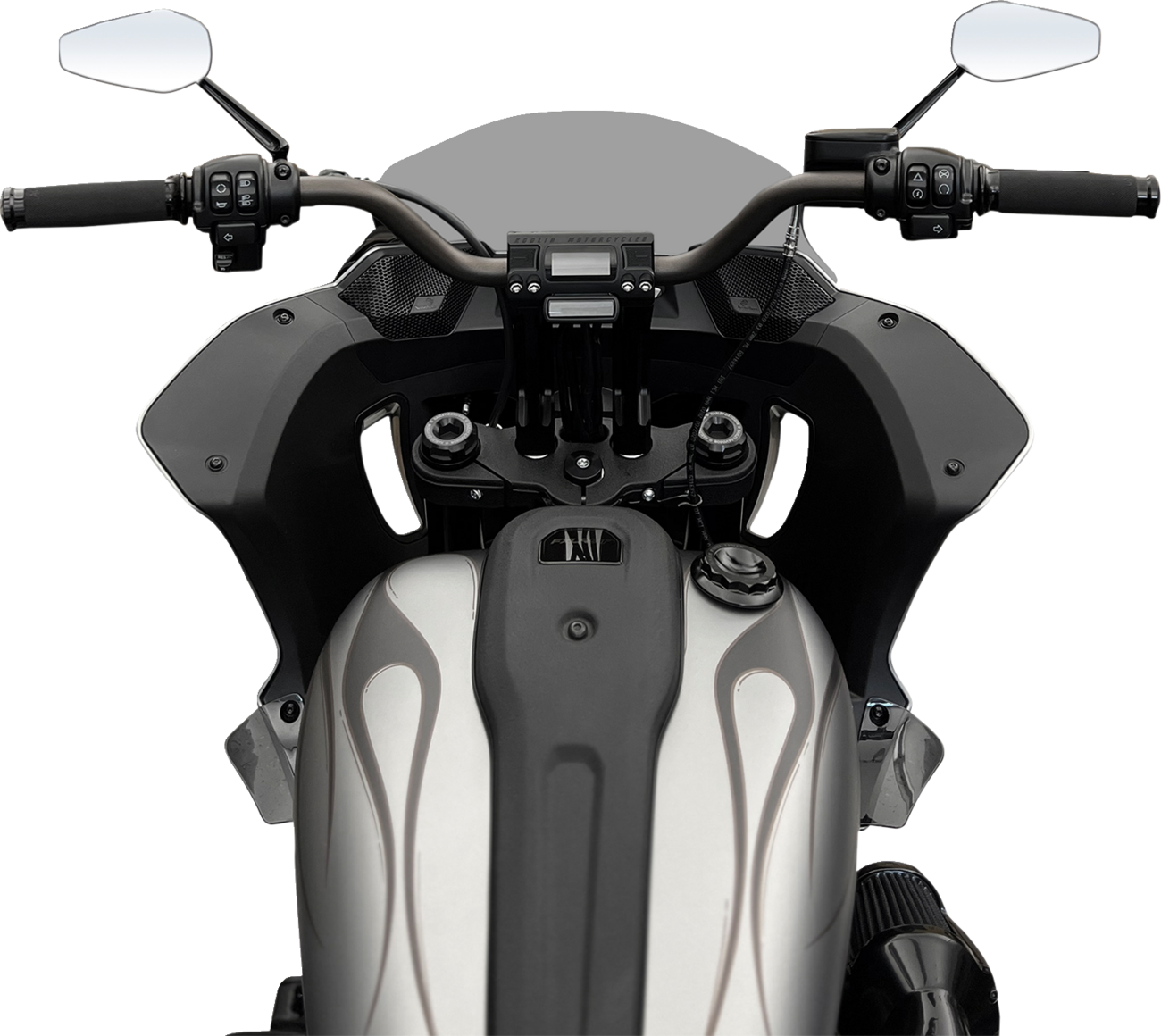 KODLIN MOTORCYCLE Risers - Fastback - 8" - Black K55122
