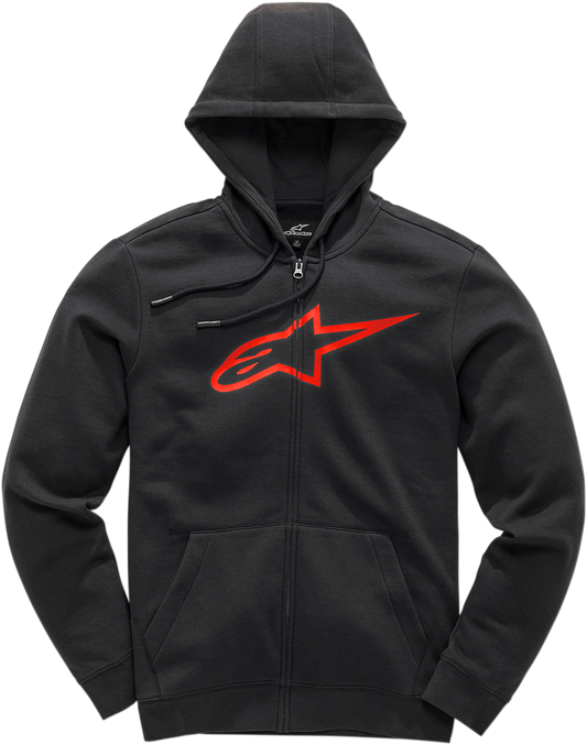 IN STOCK ALPINESTARS Ageless 2 Zip Hoodie - Black/Red - 2XL 10385305210302X