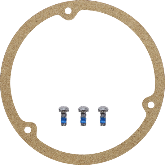 DRAG SPECIALTIES Live to Ride Derby Cover - 3 Hole - Gold 33-0010DA