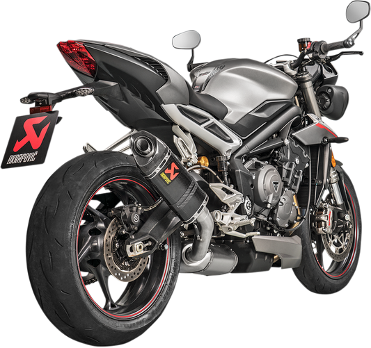 AKRAPOVIC Carbon Fiber Slip-On Line Muffler Street Triple 765 2017-2019 S-T7SO1-HAPC 1811-3514