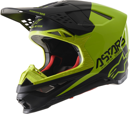 ALPINESTARS Supertech M8 Helmet - Echo - MIPS® - Black/Yellow - Medium 8302621-1158-MD