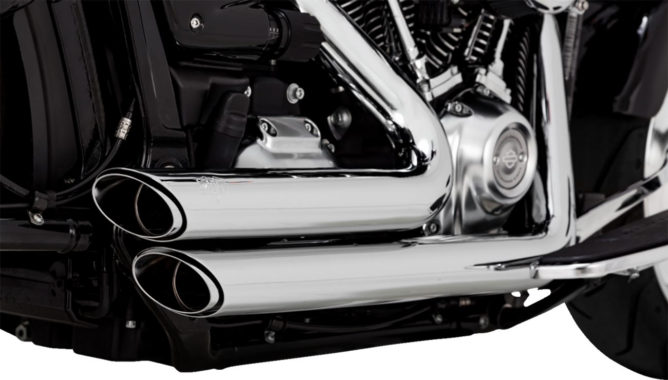 VANCE & HINES Shortshots Staggered Exhaust System - Chrome Softail 2018-2019/ 2023-2024  17335