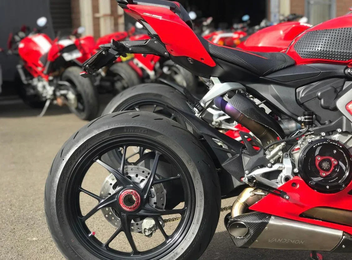Vandemon Ducati V2 Panigale & Streetfighter Titanium Low Mount Exhaust System 2020-24 DUCV2TIEXHSBELA