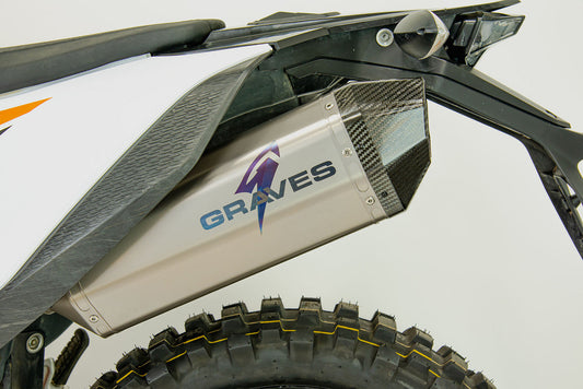 Graves  Titanium Exhaust Slip-On  Ktm 690 Enduro R 2019-2023 /Gas Gas E SM S 700 2023-2024  Exk-19690-Sot