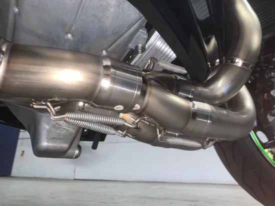 Vandemon Brushed Titanium Exhaust System  Ninja ZH2  2020-25 KAWAZH2TIEXHSYSBRUB