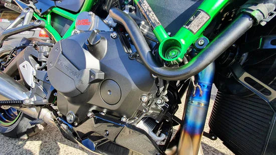 Vandemon Brushed Titanium Exhaust System  Ninja ZH2  2020-25 KAWAZH2TIEXHSYSBRUB