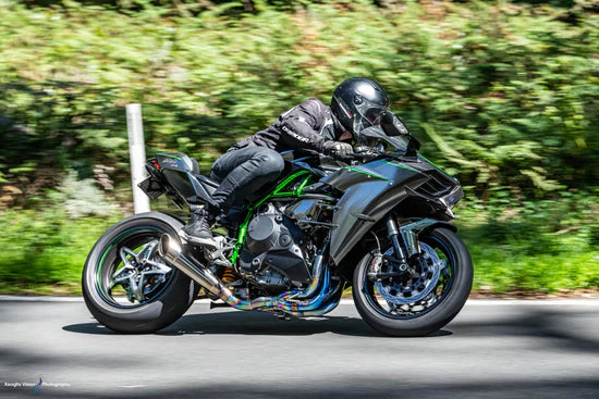 VANDEMON Polished Titanium Exhaust System Ninja H2 & H2R 2015-25 KAWAH2TICSPOLEXHD