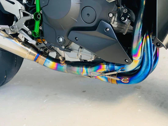 VANDEMON Polished Titanium Exhaust System Ninja H2 & H2R 2015-25 KAWAH2TICSPOLEXHD
