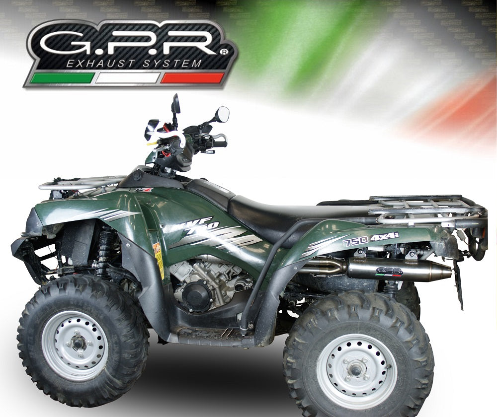 GPR Deeptone, Full System Exhaust with Removable DB Killer Kawasaki Brute Force 650 750 2005-2011  CO.ATV.44.DEATV